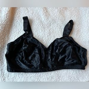 Satin black bra 44DD
